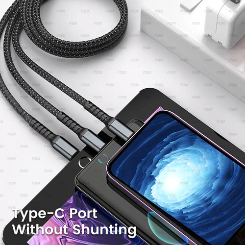 3 in 1 fast charging data cable 100w