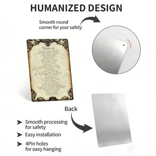 Metal wall decoration hanging plaque