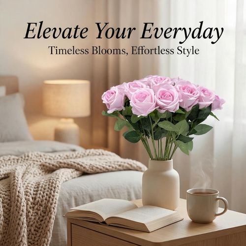 15pcs Realistic Artificial Rose Bouquet for Weddings, Birthdays, and More for Floral Arrangements and Home Decor