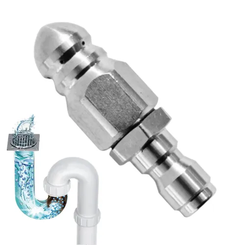Water Jet High Pressure Sprayer Nozzle Clean Sewer 1 4 Stainless Steel Pressure Washer Quick Plug Drain Hose Nozzle Tool Water