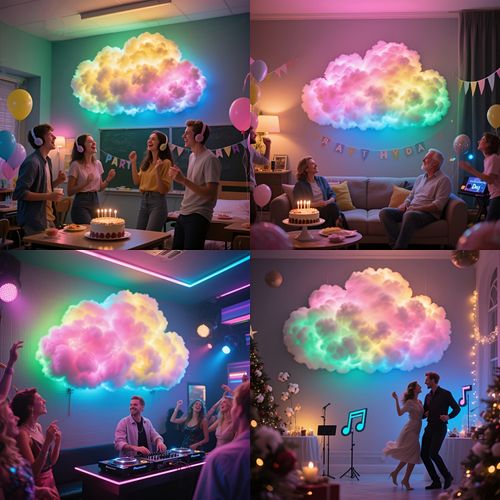Thundercloud LED light decoration with USB power supply