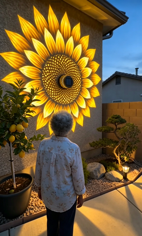 Solar outdoor wall lamp projection lamp