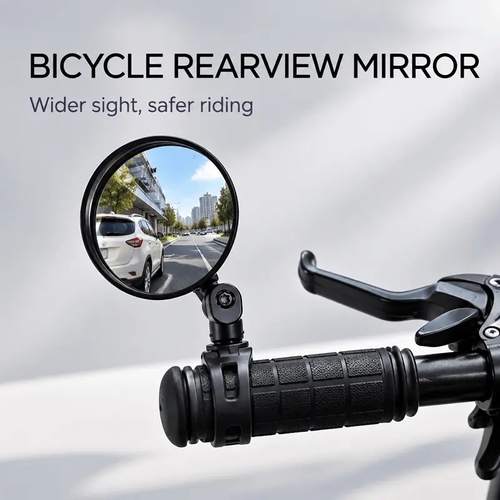 6pcs 8cm Diameter Rearview Mirror for Motorcycles, E-bikes, and Bicycles – Adjustable 360° Rotating Wide-Angle Handlebar Mirror