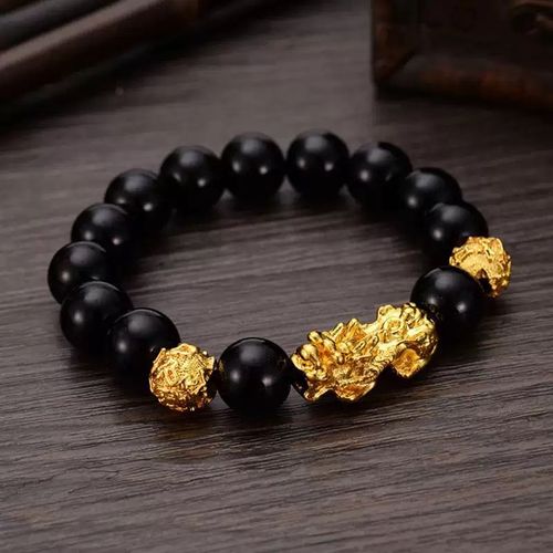 Premium 3D Obsidian Pixiu Bracelet — Attracts Wealth and Turns Fortune