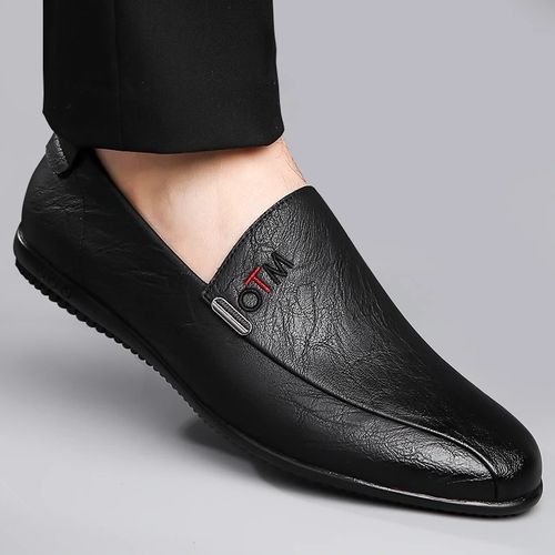 Fashion New Leather Shoes-BLACK