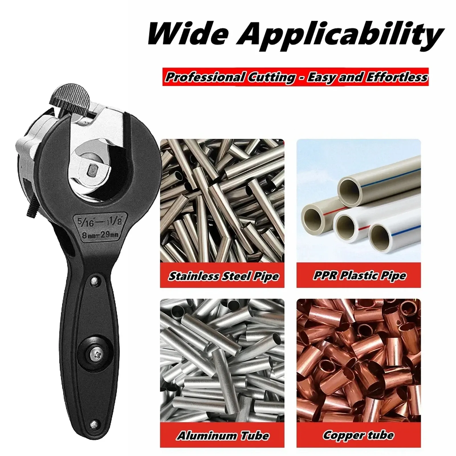 Ratchet Tube Pipe Cutter For Cutting 8-29mm Metal Stainless Steel Copper Aluminium Ratchet Scissors Hose Cutting Hand Tools