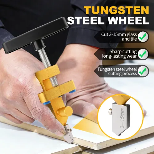 2-in-1 Ceramic Tile Gap Opener Handheld Glass Cutter Integrated Multifunctional Manual Cutting Tool