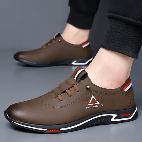 Men's Leather Casual Shoes Soft Soles Soft Surfaces Office Sports Shoes Men's Flat Oxford Shoes Versatile Sneakers