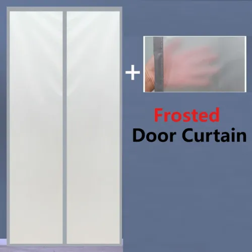 Automatic silent closing anti-mosquito bite black magnetic door curtain