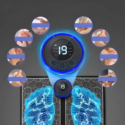 Advanced EMS Tech: 8 Modes & 19 Levels Foot Massager for Deep Muscle Relaxation