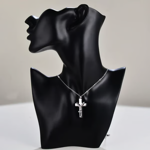 CROSS PENDANT FOR ASHES HOLY WATER