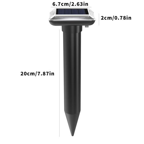 Solar Mouse Repellent, Buzzing Vibration Plug and Play Ultrasonic Mouse Repellent, Outdoor Snake Repellent