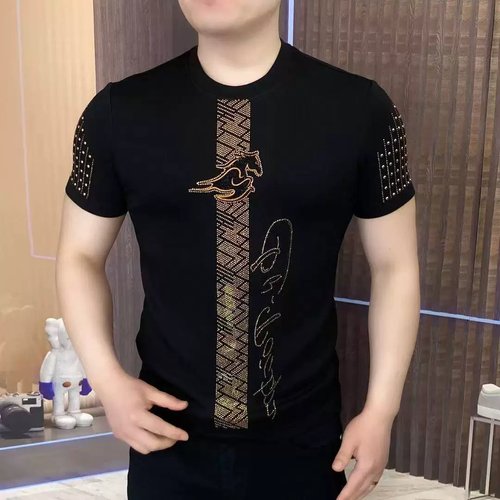 Ice Silk Golden Stallion Rhinestone Tee