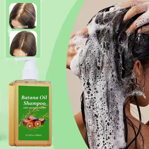 Organic Batana Oil Shampoo Soothing Scalp Intense Repair Batana Nourishing Shampoo with Rosemary Extract for All Hair Types