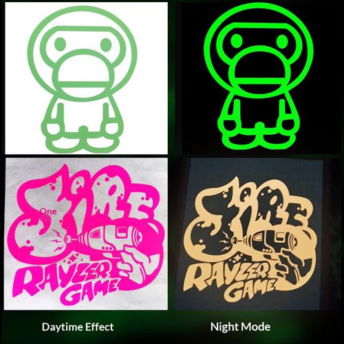 Luminous Heat Transfer Vinyl Film Iron on T-shirts Glow in the Dark HTV Printing Clothes Textiles Decor For cut