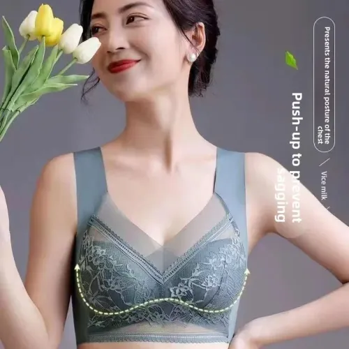 4 pieces of sweet mesh transparent lace flower underwear in plus size