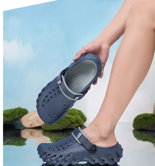 Men's New soft, comfortable, breathable shoes, outdoor waterproof height-increasing sandals, EVA material driving shoes