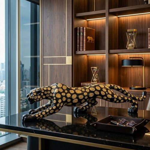 Leopard Ornament Decoration Handicraft Animal Figurine