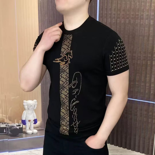 Ice Silk Golden Stallion Rhinestone Tee