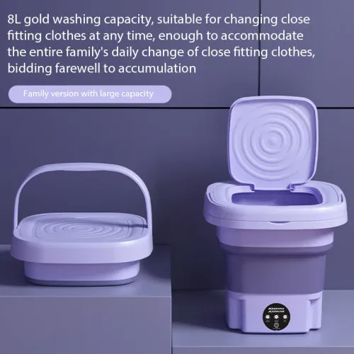 2025 Folding Washing Machine Portable Mini Dehydration Dormitory Student Socks Underwear Panties Household Appliances