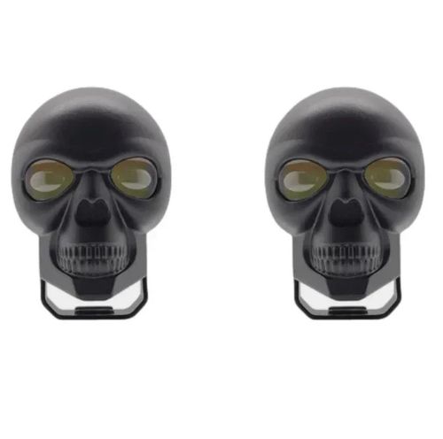 Motorcycle Skull Fog Light LED Skull Shape Waterproof Headlight Motorcycle High Low Beam Auxiliary Light