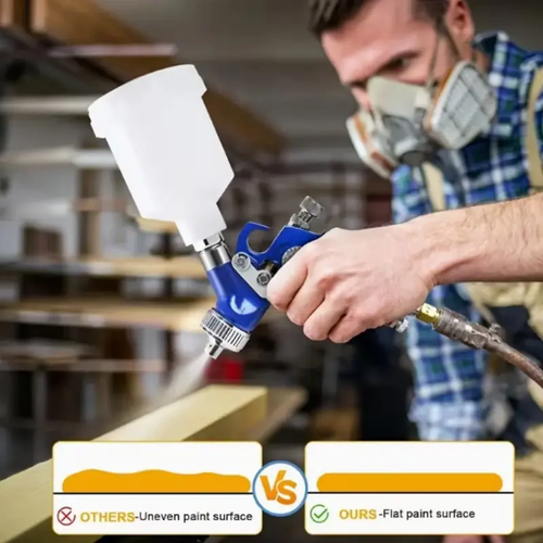 Mini Spray Gun with 1.0mm Nozzle Gravity Air Supply Precision Painting for Cars Furniture Home Projects Ergonomic Design Durable Aluminum Structure, Paint Spraying Tool