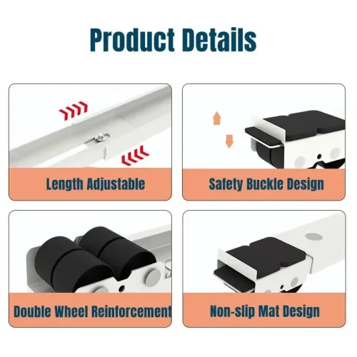 2pc Dryer Holder Universal Mobile Roller Bracket 24 Wheel Refrigerator Base Mount Multifunction Adjustable Washing Machine Stand