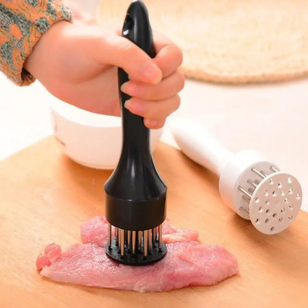 2PCS NEW Stainless Steel Loose Meat Needle Meat Tenderizer Household Quick Insert Beef Artifact Loose Meat Hammer Steak Kitchen Tools