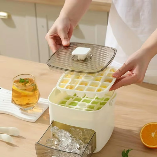 48-Cube Ice Tray (with Storage Bin) – One-Touch Release