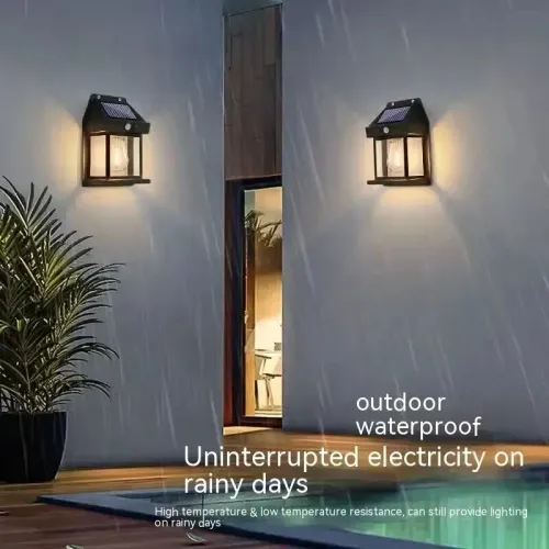 LED outdoor solar-powered waterproof wall light