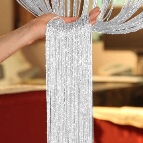 Silver thread flower door curtain（1m wide x 2m high）