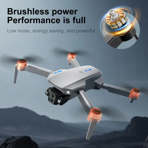 12.5cm large screen WIFI FPV drone, equipped with 8K high-definition camera, foldable quadcopter, aerial photography, live streaming, gift travel