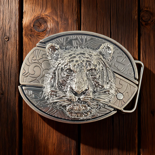 Vintage Metal Belt Buckle For Men  Stylish Engraved Animal Buckle Novelty Buckles Accessories