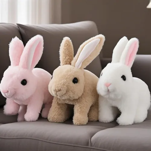 Electric Rabbit Doll Plush Simulation Cute Interactive Toy Walking Companion Birthday Gift Creative Interesting Toys