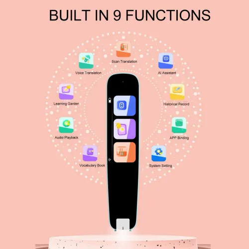 Language Scanner Pen Smart Scanner Pen Language Translator Electronic Dictionary English Learning Scanning Pen Built in Battery