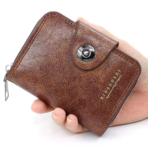 Men's Large Capacity Zipper Card Holder Wallet Multi-Card Slot Bank Card Holder Coin Purse Shielded Card Holder