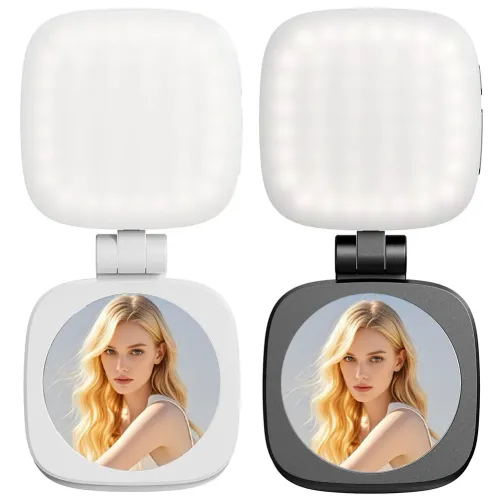 Magnetic Fill Light for Live Broadcast, Mobile Phone Ring Light, Mirror,Beauty Selfie Light,Compact Portable Light Black