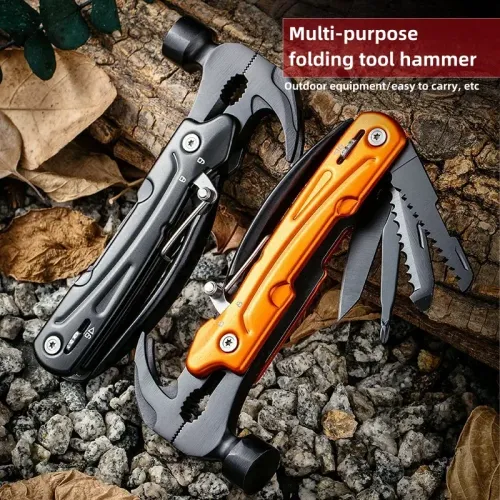 2026 New Multi-Tool Hammer, 7-in-1 Stainless Steel Multi-Tool, , Foldable Heavy Duty Multi-Tool Set with Cutter tools