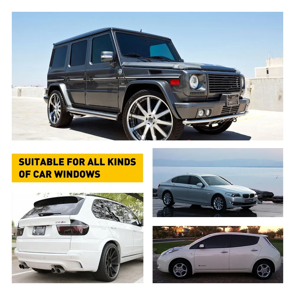 1Pcs 3M*50CM Uncut Roll Window Tint Film Black 15%  VLT For Car Front Rear Windshields Windows Sunroof 1% Transmittance
