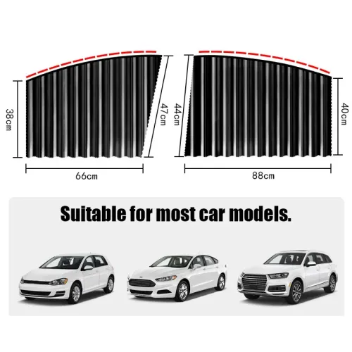 Magnetic Car Sun Shade Shield Side WindowCurtain Auto Summer Uv Protection Black Sun Visor Blinds Cover