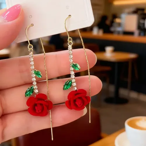 🌹 Eternal Bloom: Exquisite Handmade Rose Petal Earrings