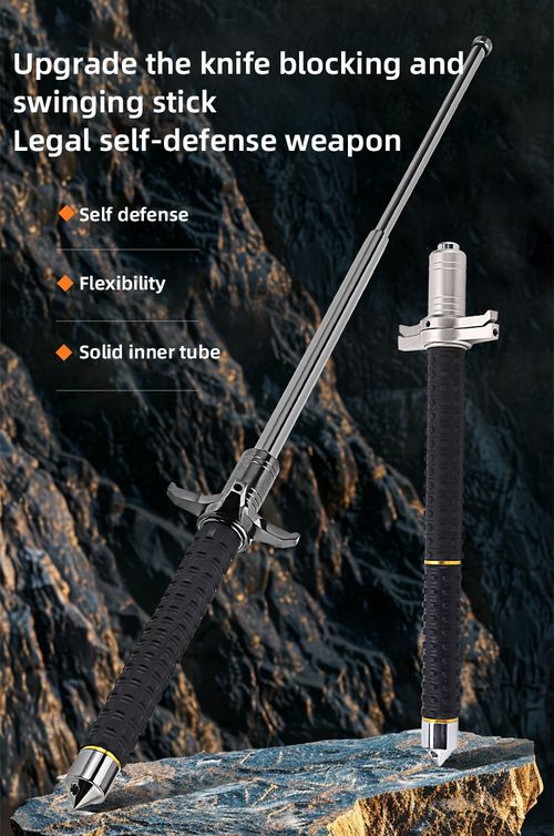 Telescopic defense tool reinforced inner tube double structure safety device portable survival device