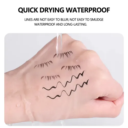 Lazy Lower Eyelash Stamp Eyeliner Waterproof Sweatproof Combo Pack No Color Loss 2-in-1 Beginner Convenient