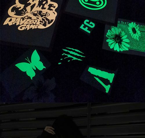Luminous Heat Transfer Vinyl Film Iron on T-shirts Glow in the Dark HTV Printing Clothes Textiles Decor For cut