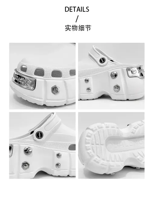 Men's casual sandals with thick sole and fashionable black color