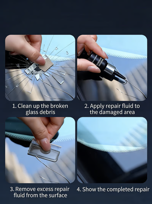 2-Bottle Windshield Crack and Chip Repair Kit