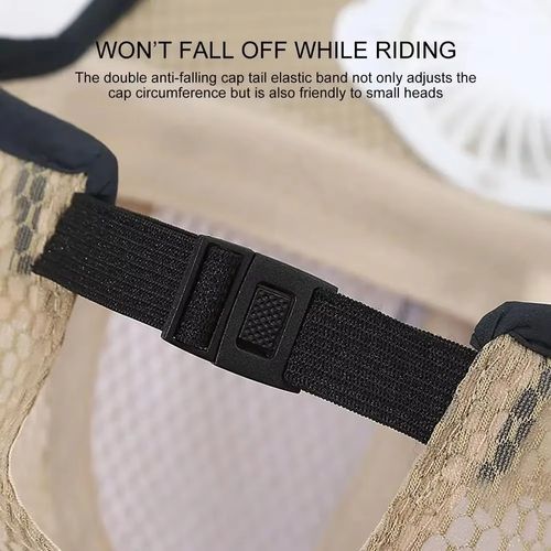 Solar charging, with fan and breathable mesh cap gray