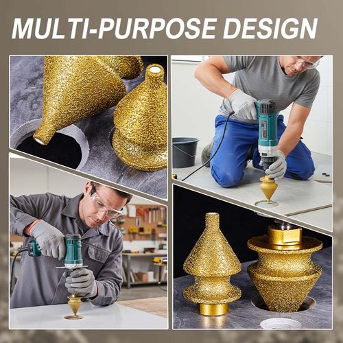 Diamond Chamfering Bit for Grinder – Multi-Function, Brazed Diamond, Universal Fit 💎