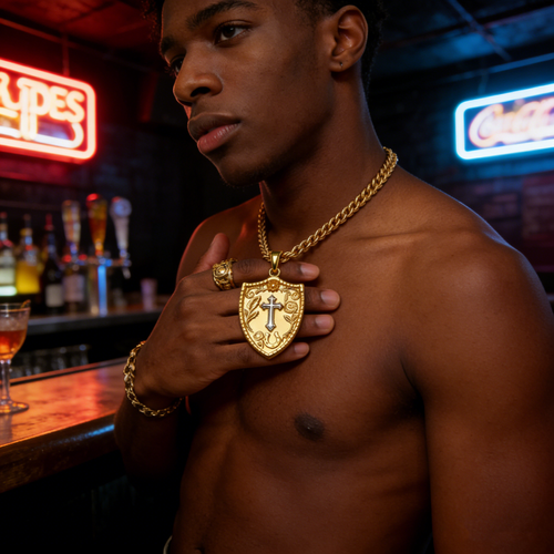 ❤️2026 New 14K Gold Shield Cross Pendant Necklace