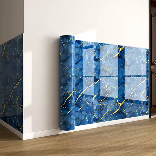 Self-Adhesive Wall Panels PVC,Tile&Marble Look Waterproof Wallpaper,Peel Stick DIY for Living Room Bedroom Bathroom